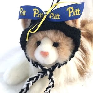 University of PITT PANTHERS Handmade Cat Hat *NEW*